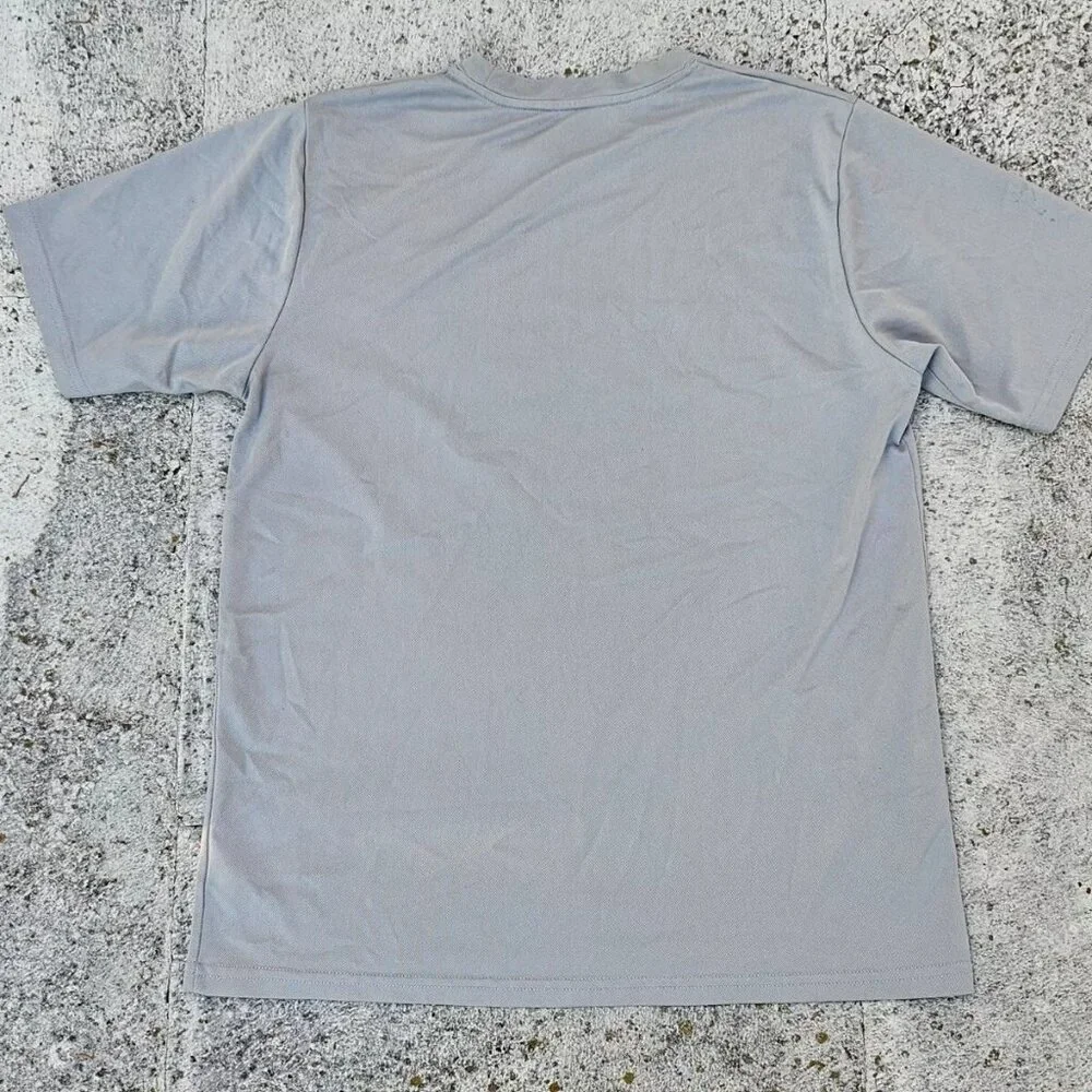 Reebok Men Tee Gray Polyester Sport Athletic T Shirt Size M - Picture 2 of 10